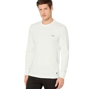 Polo Ralph Lauren M White Waffle Knit Crew Neck Long Sleeve Thermal New 2X